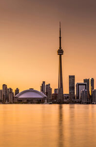 Toronto panorama at sunset